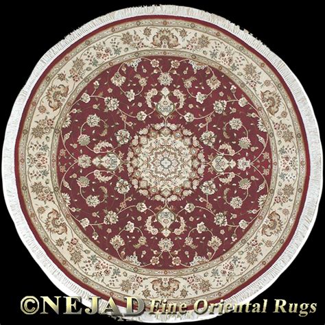 Tabriz Sk011briy Silk And Wool Rug W Medallion