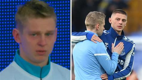 Oleksandr Zinchenko Manchester City Vs Everton Ukraine Footballer In Tears Premier League News