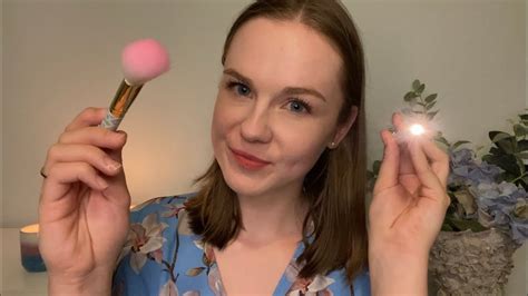 Asmr Visual Triggers Face Touching Brushing And Light Triggers Youtube