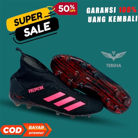 Jual Sepatu Bola Adidas Predator Hitam Full Free Kaos Kaki Sepatu Bola