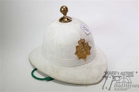 British Leather Wrapped Servicemans Safari Helmet Royal Marines Helmet