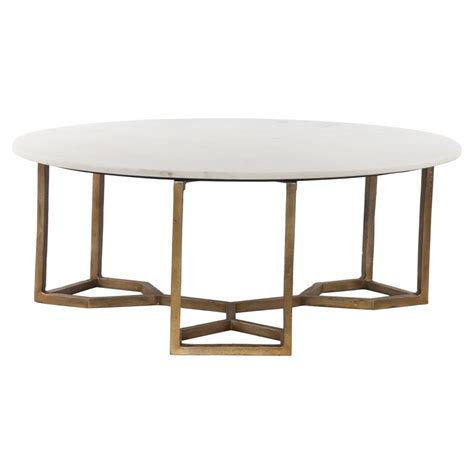 Popular White Marble And Gold Coffee Tables