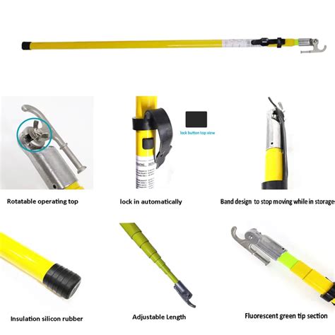 High Voltage Triangle Telescoping Hot Stick Link Stick