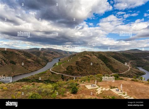 The Douro Valley With Its River And Its Vineyards Cultivated In