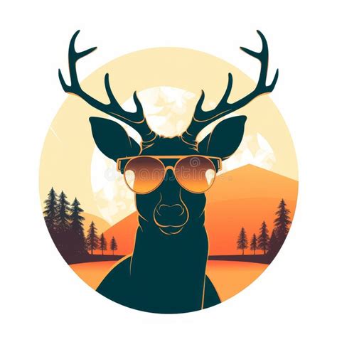 Deer Sunglasses Stock Illustrations 1137 Deer Sunglasses Stock