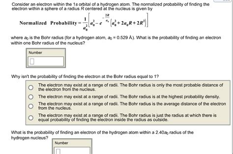 Solved Consider An Electron Within The S Orbital Of A Chegg