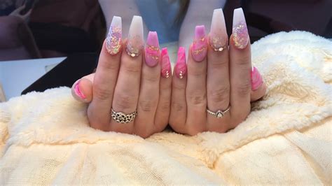 Glitterbels Acrylic Nail Tutorial💅🏻how To Marble Acrylic On Nails💅🏻summer Nail Art Tutorial