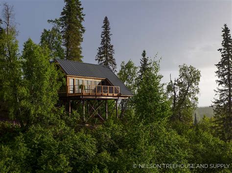 Alaskan Mountain Treehouse Tiny House Town