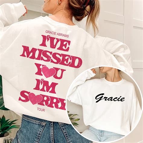 Gracie Abrams Ive Missed You Im Sorry Merch Gracie Etsy