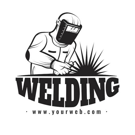 Free Vector Detailed Welder Logo Template Logo Templates Welding