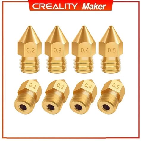 5 10pcs Mk8 Brass Nozzle 0 2mm 0 3mm 0 4mm 0 5mm Extruder Print Head