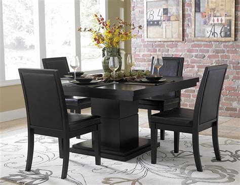 Cicero 5 Piece Dining Set in Black by Home Elegance - HEL-5235-54-5