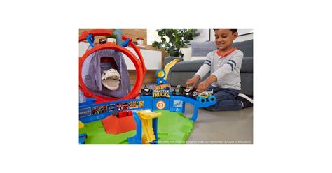 Hot Wheels Monster Trucks T Rex Vulkanarena Spielset Rennbahn