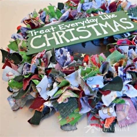 Scrap Fabric Christmas Wreath Handmade T Ideas