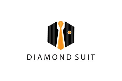 Suit Logo Illustration Diamond Design Ve Graphic by cavuart · Creative ...