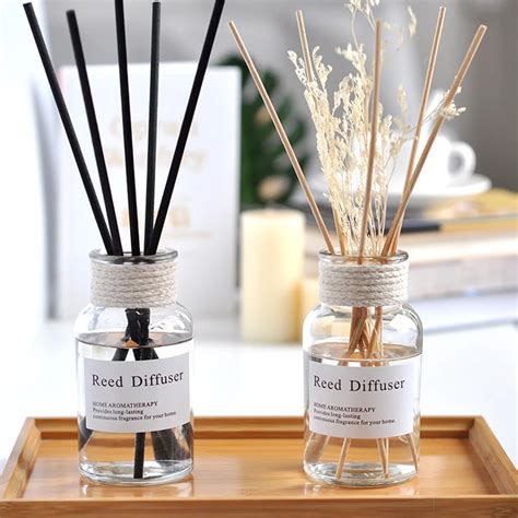 Reed Oil Diffusers With Natural Sticks With Glass Bottle And 100 Ml Scented Oil Home Living Room