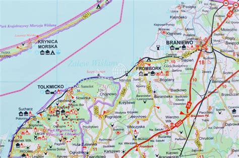 Warmia I Mazury Mapa Cienna Turystyczna