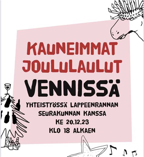 Kauneimmat Joululaulut Vennissä 20122023 Klo 18 Alkaen Eekoo