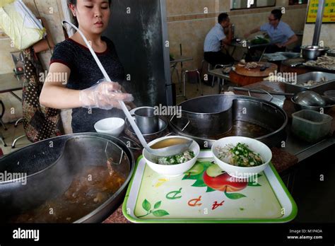 Vietnamese traditional pho noodle soup restaurant, Ho Chi Minh City