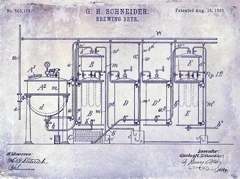 Brewing Beer Patent Blueprint Photograph By Jon Neidert Fine Art