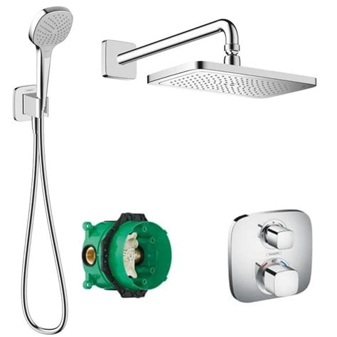 Hansgrohe Croma E Chrome 280 1jet Shower System With Ecostat E