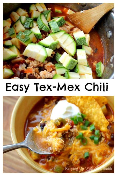 Easy Tex Mex Chili Recipe Easy Meals Food Recipes Tex Mex