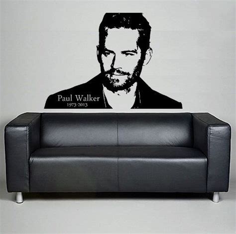 Paul Walker Portrait Silhouette Vinyl Wall Art Sticker Decal Fast And