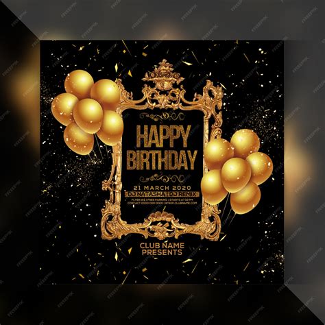 Premium Psd Happy Birthday Party Flyer