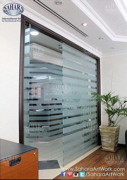 The Sandblasted Glass Doors And Partitions Is One Among Many Other