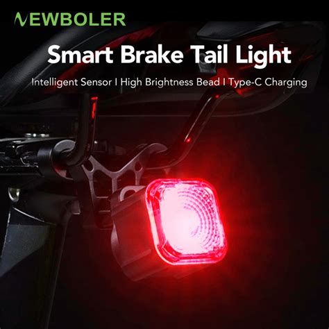 Newboler Bike Smart Tail Light Ipx Waterproof Taillight Quick Release