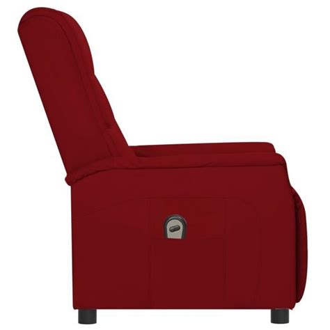 ZERODIS Fauteuil inclinable électrique Rouge bordeaux Similicuir