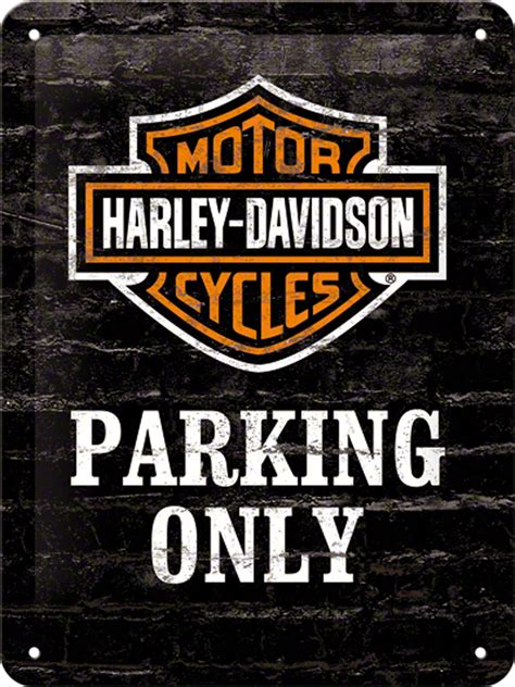 Plaque M Tal Harley Parking X Garage Atelier Les Plaques