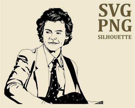 Harry Styles SVG Vector Clipart Pack Get 5 Black Silhouette Etsy