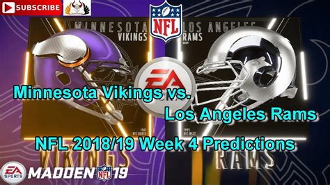 Minnesota Vikings Vs Los Angeles Rams Nfl 2018 19 Week 4