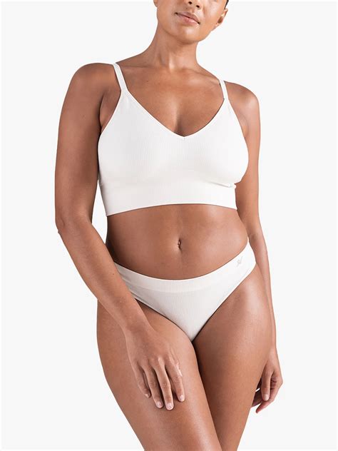 Nudea Seamless Longline Bralette White Sand At John Lewis And Partners