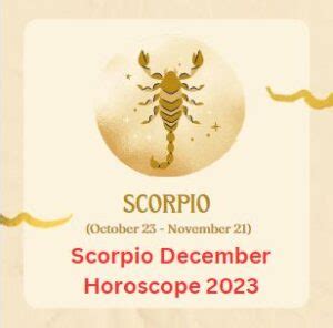 Scorpio December Horoscope