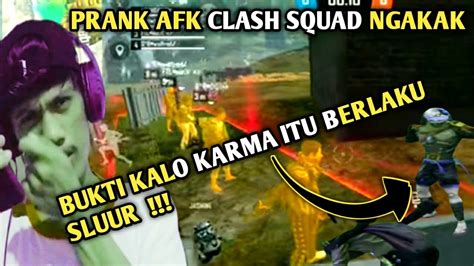 PRANK RANKED MATCH CLASH SQUAD FREE FIRE BATTLEGROUND PRANK AFK