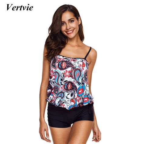 Vertvie Printed Sexy Bikini Set Women Plus Size Summer Beachwear