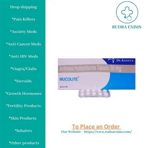 Ambroxol Hydrochloride 30 Mg Tablets, Grade Standard: IP at best price ...