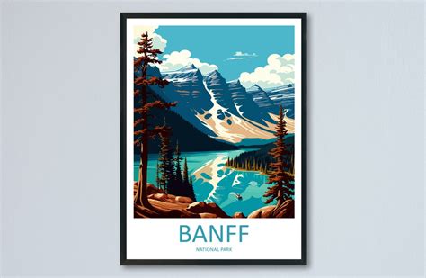 Banff National Park Travel Print Wall Art Banff Wall Hanging Home Décor