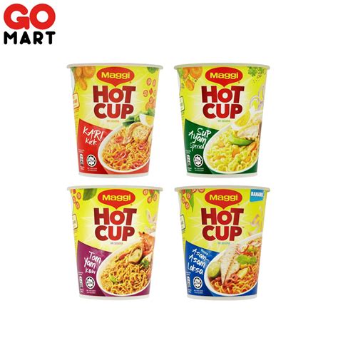 Maggi Hot Cup Chicken Gm Curry Gm Asam Laksa Gm Tom Yam Gm