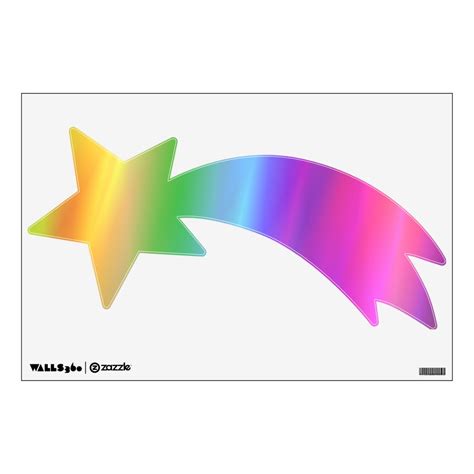 Rainbow Shooting Star Wall Decal Zazzle