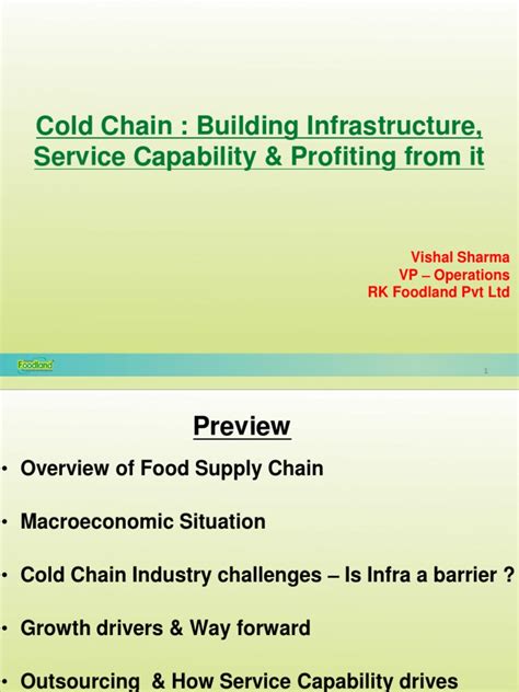 Rk Foodland Ppt For Cold Chain Pdf Supply Chain Logistics