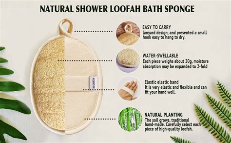 Amazon Natural Loofah Sponge Exfoliating 4 Packs Made With Eco