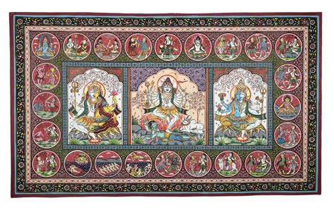 X Story Of Lord Shiva Patachitra Paintings Traditional Colors