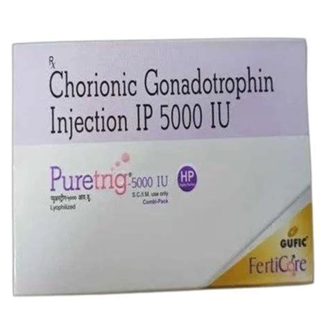 Chorionic Gonadotropin Injection IP 5000 IU Packaging Size 1 Vial