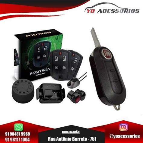 Alarme Automotivo Positron Chave Canivete Fiat Strada Carros Vans