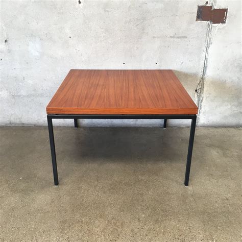 1960s Danish Teak Coffee Table With Steel Frame Legs Urban Americana