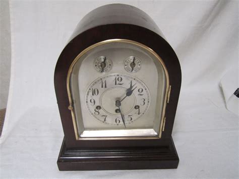 ANTIQUE JUNGHANS GERMAN 8 DAY WESTMINSTER CHIMES BRACKET MANTLE CLOCK