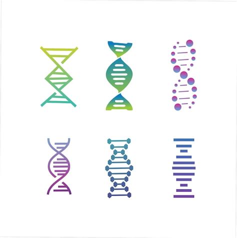 Conjunto De Cones De Sinais Gen Ticos De Dna E Elementos Coloridos